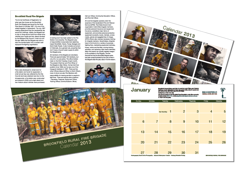 Calendar for The Brookfield Rural Fire Brigade